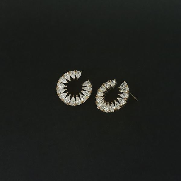 Urthn AD Stone Gold Plated Stud Earrings - 1308044A