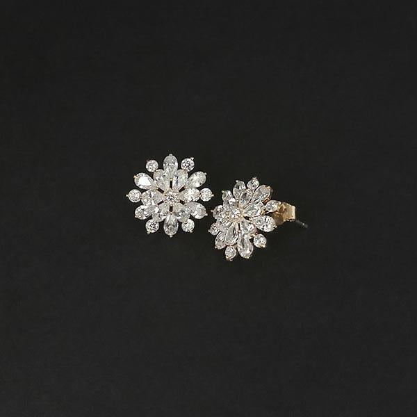 Urthn AD Stone Gold Plated Stud Earrings - 1308048A