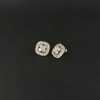 Urthn AD Stone Gold Plated Stud Earrings - 1308049B