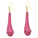 The99Jewel Zinc Alloy Pink Thread Earrings - 1308319F