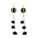 Jeweljunk Green Thread Gold Plated Earrings - 1308331B