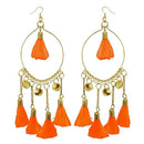 Jeweljunk Orange Thread Gold Plated Earrings - 1308344A