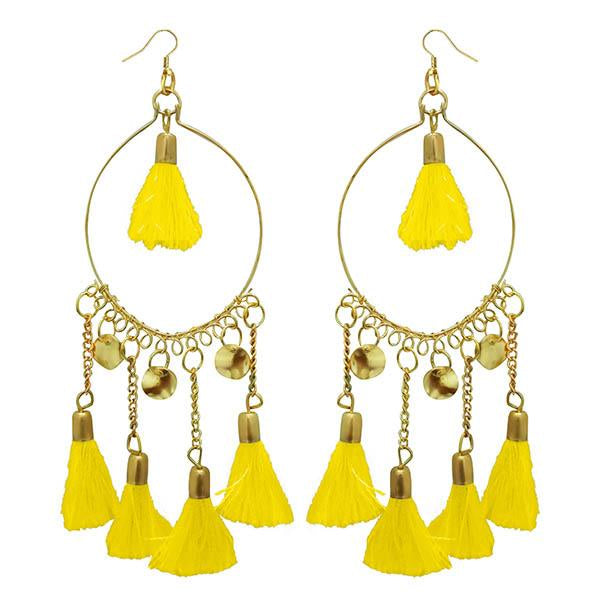 Jeweljunk Yellow Thread Gold Plated Earrings - 1308344D