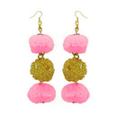 Jeweljunk Pink Pompom Thread Earrings - 1308347E