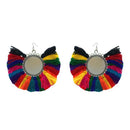 Jeweljunk Multicolor Thread Silver Plated Earrings - 1308350E