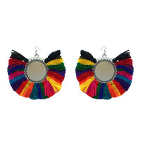 Jeweljunk Multicolor Thread Silver Plated Earrings - 1308350E