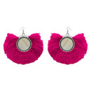Jeweljunk Pink Thread Silver Plated Earrings - 1308350I