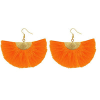 Jeweljunk Orange Thread Gold Plated Earrings - 1308354A
