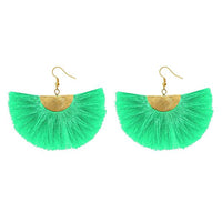 Jeweljunk Green Thread Gold Plated Earrings - 1308354C