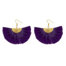 Jeweljunk Purple Thread Gold Plated Earrings - 1308354D