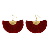 Jeweljunk Maroon Thread Gold Plated Earrings - 1308354E