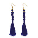 Jeweljunk Blue Beads Thread Earrings - 1308356E