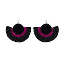 Jeweljunk Pink And Black Thread Earrings - 1308357G