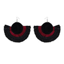 Jeweljunk Red And Black Thread Earrings - 1308357K