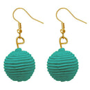 Jeweljunk Green Thread Dangler Earrings - 1308358B