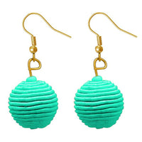 Jeweljunk Green Thread Dangler Earrings - 1308358F