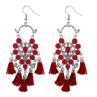 Jeweljunk Thread Meenakari Afghani Tassel Earrings - 1308365E