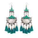 Jeweljunk Thread Meenakari Afghani Tassel Earrings - 1308370F