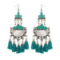 Jeweljunk Thread Meenakari Afghani Tassel Earrings - 1308370F