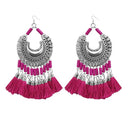 Jeweljunk Pink Thread Afghani Tassel Earrings - 1308373D