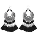 Jeweljunk Black Thread Afghani Tassel Earrings - 1308373H