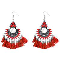 Jeweljunk Thread Meenakari Afghani Tassel Earrings - 1308375E