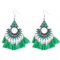 Jeweljunk Thread Meenakari Afghani Tassel Earrings - 1308375F