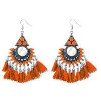 Jeweljunk Thread Meenakari Afghani Tassel Earrings - 1308375G