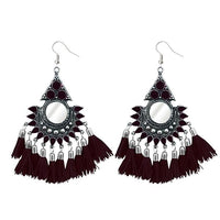 Jeweljunk Thread Meenakari Afghani Tassel Earrings - 1308375H
