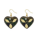 Urthn Multi Resin Stone Gold Plated Dangler Earrings - 1308386B