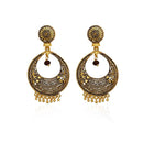Jeweljunk Antique Gold Plated Dangler Earrings - 1308531A