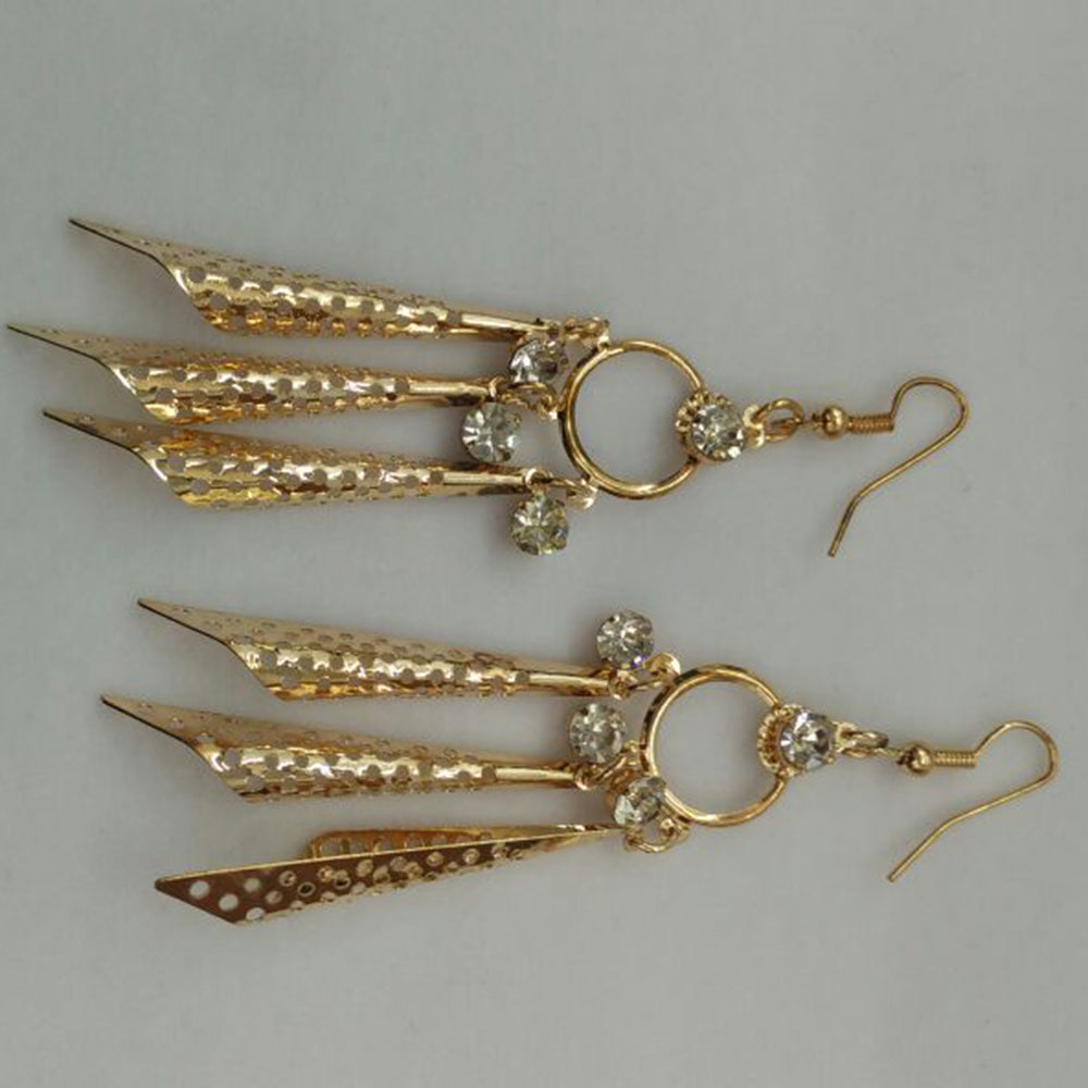 Urthn Gold Plated Austrain Stone Dangler Earrings