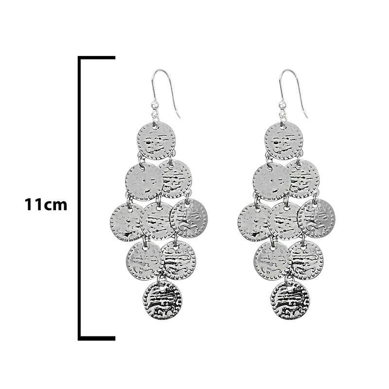 Urthn Silver Plated Designer Dangler Earrings