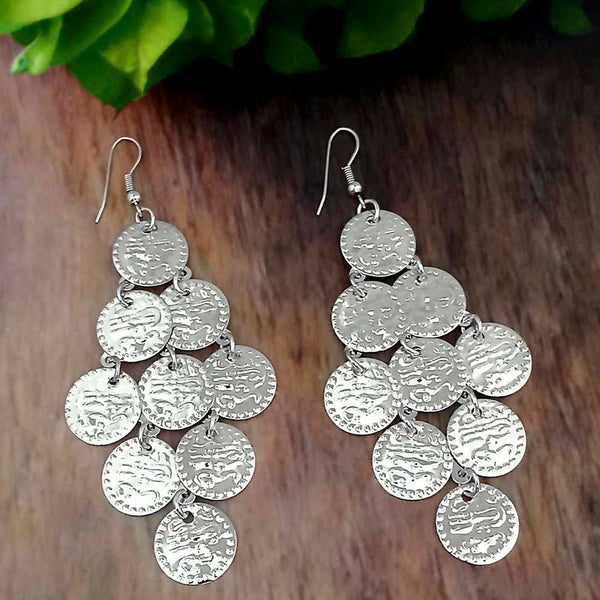 Urthn Silver Plated Designer Dangler Earrings