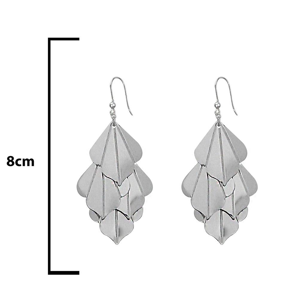 Urthn Silver Plated Designer Dangler Earrings