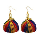 Jeweljunk Gold Plated Multi Color Thread Earrings - 1309073C