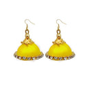 Jeweljunk Yellow Thread Gold Plated Thread Earrings - 1309074S