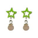 Kriaa Green Meenakari Dangler Earrings