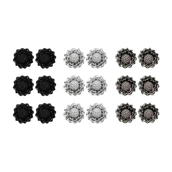 14Fashions Multicolor 9 Pair Of Stud Earrings Set - 1309206B