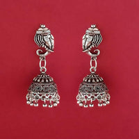 Jeweljunk Oxidised Plated Jhumki Earrings - 1309379
