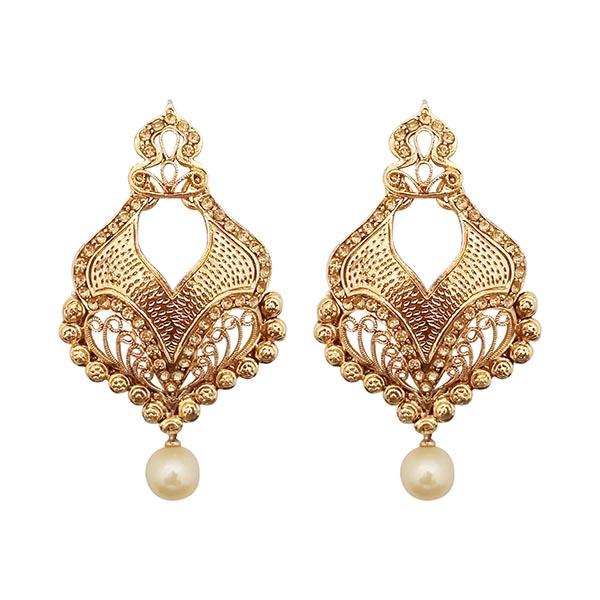 Kriaa Gold Plated Austrian Stone Dangler Earrings - 1309623