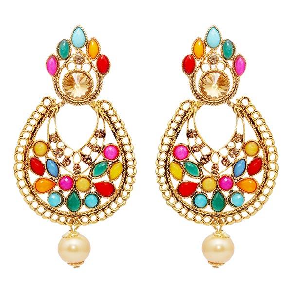 Kriaa Austrian Stone Kundan Navrang Dangler Earrings -1309803