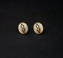 Urthn Gold Plated Austrian Stone Stud Earrings - 1309902A