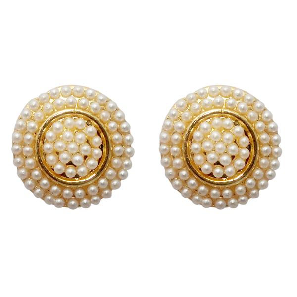 Urbana Pearl Gold Plated Stud Earrings - 1310022