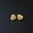 Kriaa Pearl Stud Gold Plated Earrings - 1310085