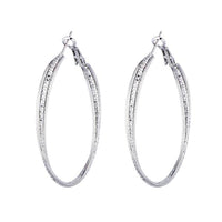 Kriaa Zinc Alloy Silver Plated Hoop Earrings - 1310202A