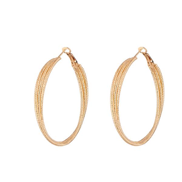 Kriaa Gold Plated Hoop Earrings - 1310202B