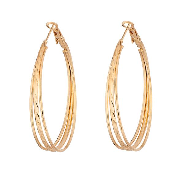 Kriaa Gold Plated Hoop Earrings - 1310203B