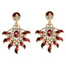 Kriaa Austrian Stone Gold Plated Meenakari  Dangler Earrings