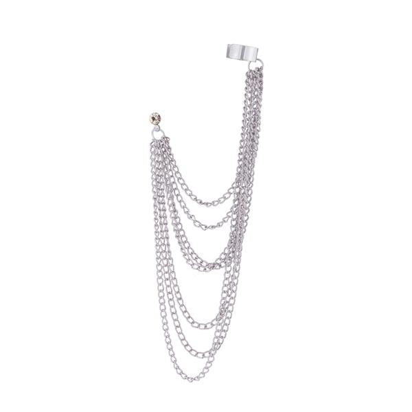 Kriaa Silver Plated Ear Cuff Earrings - 1310428A